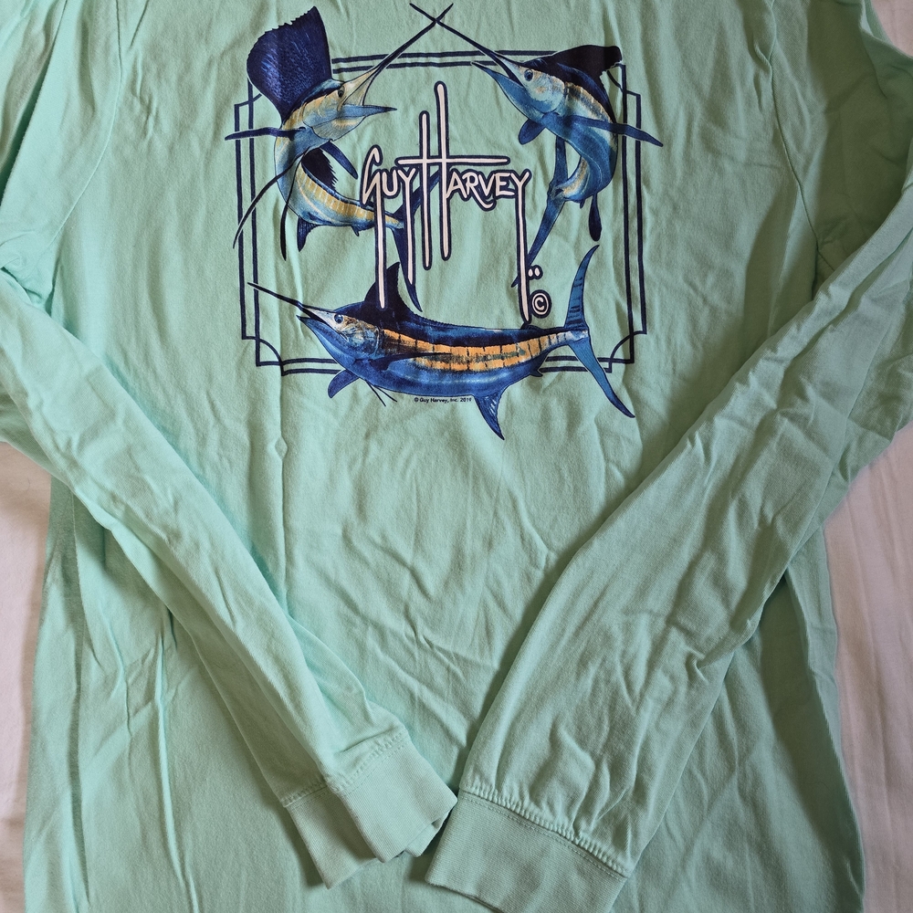 Guy Harvey Light Green Shirt with Logo